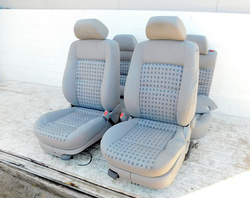 VW PASSAT B5 1.9TDI 00r FOTELE SIEDZENIA WNĘTRZE ŚRODEK KOMPLET JASNE KOMBI