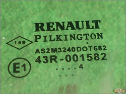 RENAULT LAGUNA II 2004r - SZYBA DRZWI LEWA PRZÓD