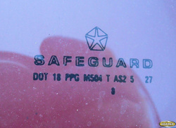 DODGE CARAVAN II 95r - SZYBA KAROSERYJNA LEWY TYŁ