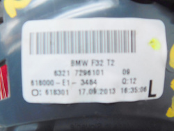 BMW 4 F32 2014r PRZEDLIFT LAMPA LEWY TYŁ Z KLAPY USA 7296101
