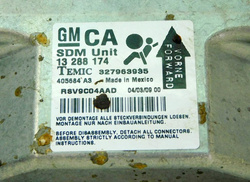 OPEL ASTRA H III  1.4 90KM 09 GTC MODUŁ STEROWNIK AIRBAG PODUSZEK 13288174