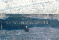 MB ACTROS MP3 MP2 NADKOLE OSŁONA KOŁA LEWY PRZÓD A9435203422