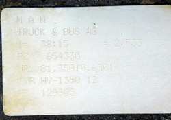 MAN TGX LIFT 2018r EURO 6 22,5 GŁÓWKA WKŁADKA MOSTU DYFERENCJAŁ 38:15