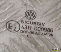VW GOLF II 1.4 92r 3D - SZYBA PRAWA TYŁ