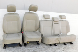 RENAULT KOLEOS I 2.0D 09r FOTELE WNĘTRZE SIEDZENIA KOMPLET JASNE BEŻOWE