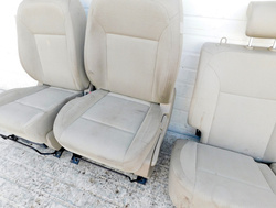 RENAULT KOLEOS I 2.0D 09r FOTELE WNĘTRZE SIEDZENIA KOMPLET JASNE BEŻOWE