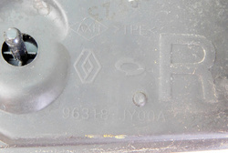 RENAULT KOLEOS I 2.0D 09 OSŁONA ZAŚLEPKA TRÓJKĄT BŁOTNIKA PRAWY 96318JY00A