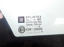 OPEL VECTRA C LIFT GTS SZYBA LEWY TYŁ TRÓJKĄT KAROSERYJNA 