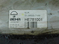 MAN TGX LIFT18r EURO 6 CHŁODNICA POWIETRZA INTERCOOLER  51.09500-7189