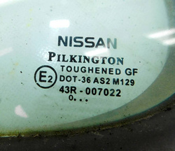 NISSAN MICRA K11 1.5D 99r 5D SZYBA DRZWI LEWY TYŁ 