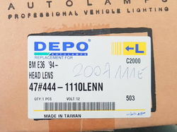 KLOSZ LAMPY PRZÓD LEWY BMW Serii 3 E36 1990r- DEPO