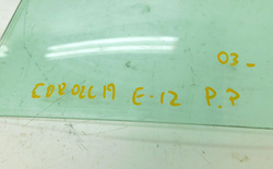 TOYOTA COROLLA E12 2.0 SZYBA DRZWI PRAWY PRZÓD 